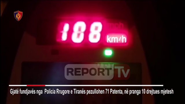 Mbi 180 km/h dhe të dehur, mbi 1 mijë gjoba, arrestohen 10 shoferë, tërhiqen 71 leje drejtimi