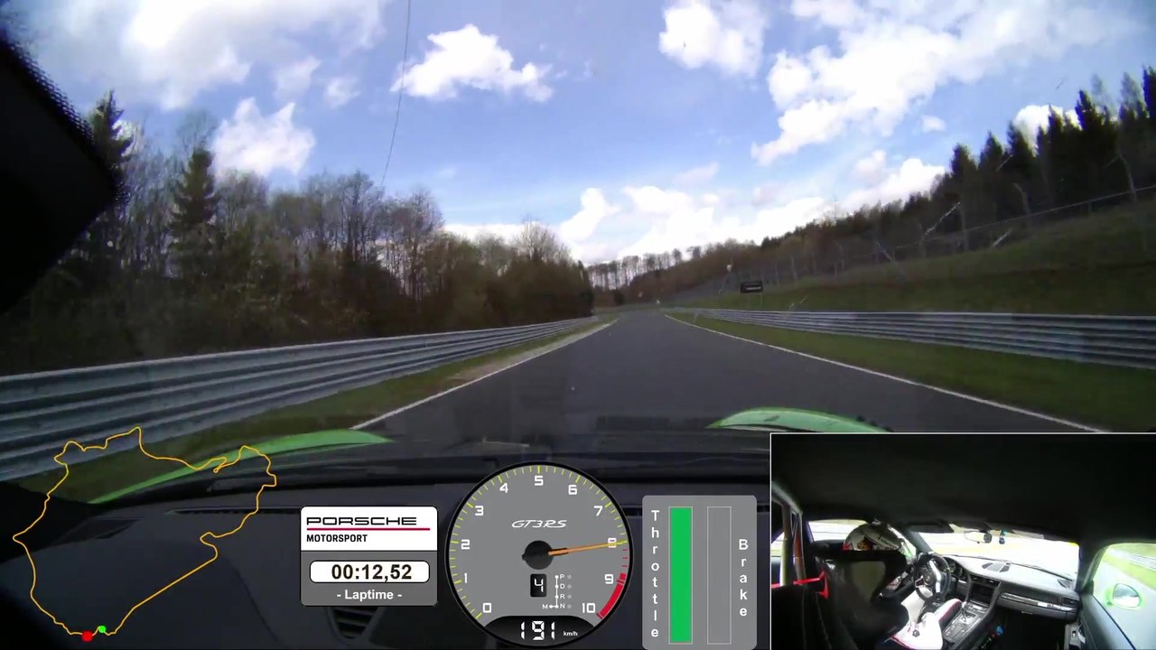 Porsche 911 GT3 RS sets new lap time on Nürburgring Nordschleife Onboard video