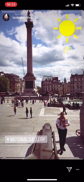 Isobel Steele on her instagram yesterday in London 2018