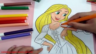 arts for kids : How to color tangled , disney colouring pages , coloring for kids , speed coloring