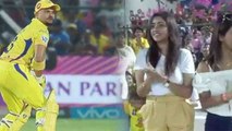 IPL 2018 : Suresh Raina Hits a SIX and Priyanka Raina's Reaction Worth to Watch | वनइंडिया हिंदी