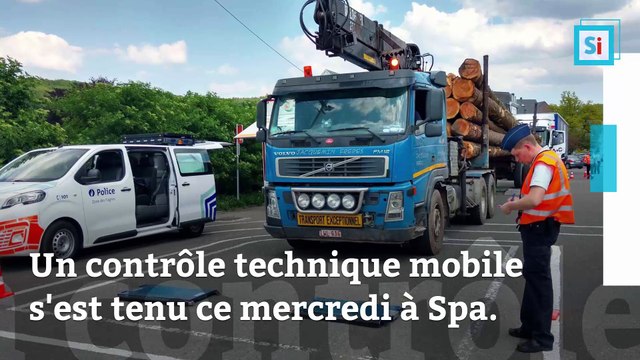 Sur 18 camions examinés lors d'un contrôle technique mobile à Spa, 15 étaient en défaut