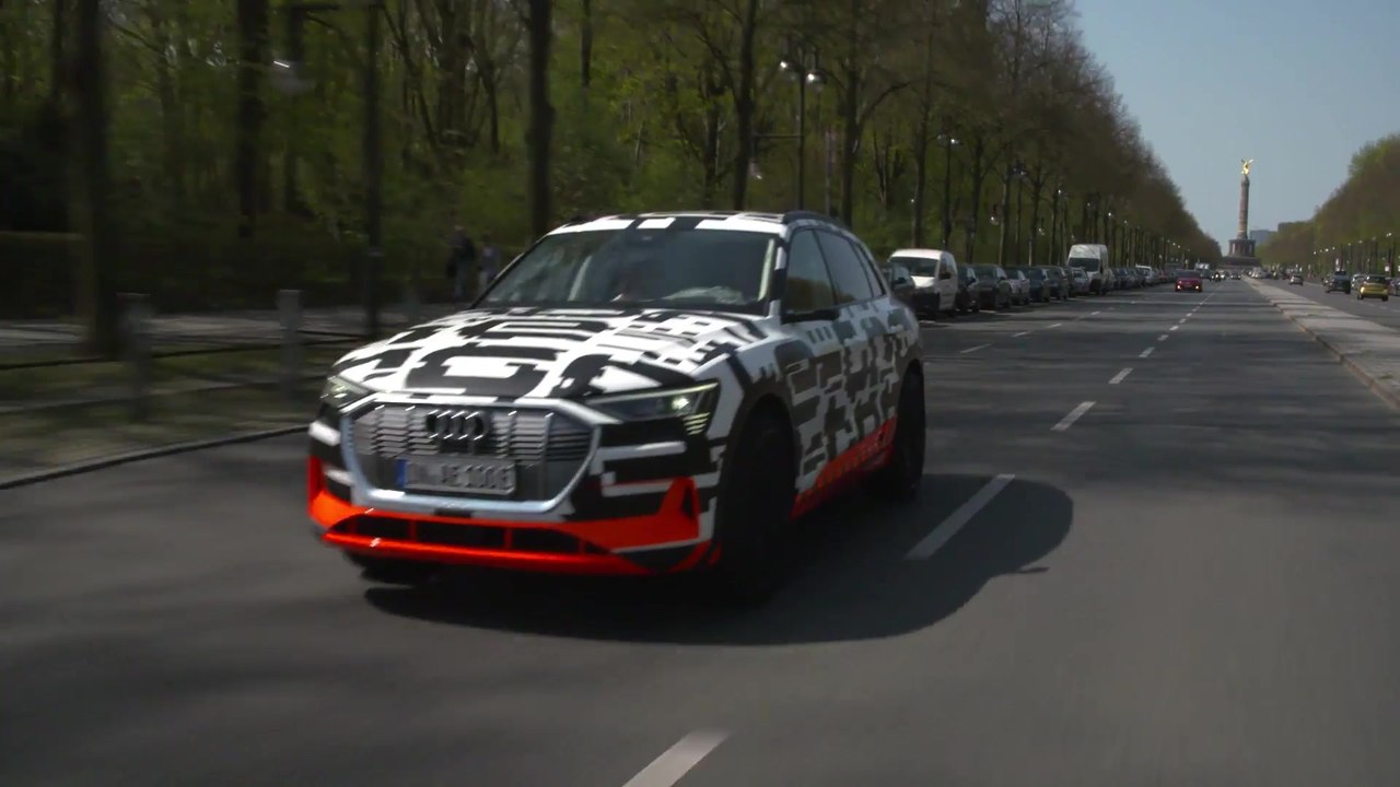The Audi e-tron prototype in a Faraday cage