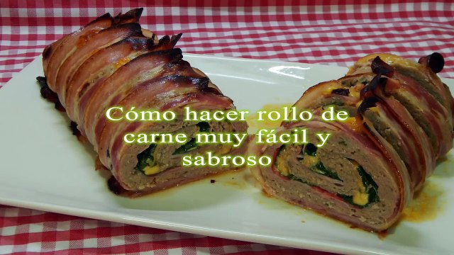Cómo hacer rollo de carne muy jugoso y fácil de hacer receta paso a paso