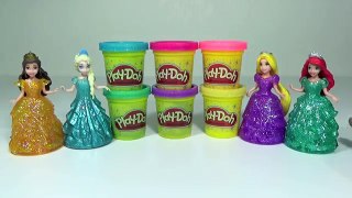 Play Doh Ball Gown Disney Princess Glitter Glider Frozen Elsa Rapunzel 플레이도우 드레스 겨울왕국 엘사 라푼젤