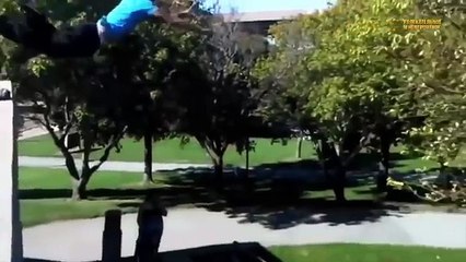 НЕУДАЧНЫЙ И БЕЗБАШЕННЫЙ ПАРКУР, СНЯТЫЙ НА ВИДЕО