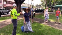 Police, Preachers & A Little Old Punk! Preaching Truth at Lahaina Banyan Tree Park, Hawaii