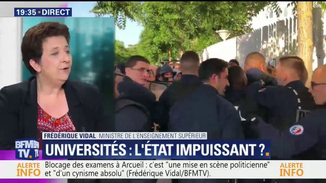 Blocage à Arcueil: “Les examens se tiendront” par des écrits ou des oraux, affirme Frédérique Vidal, ministre de l’enseignement supérieur