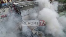 Report TV - Pamjet me dron nga shembja me tritol e objektit 5 katësh në shëtitoren e Fierit