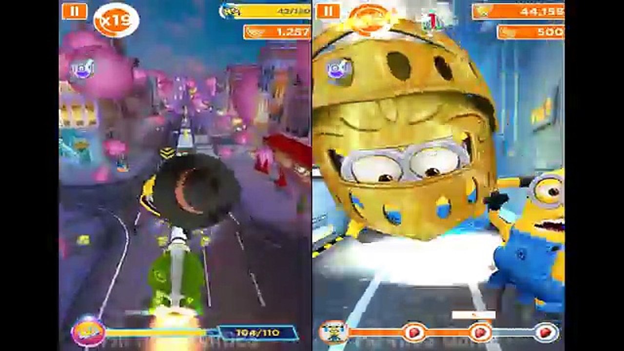 Despicable Me 2 - Minion Rush : Spy Minion VS Knight Minion With Upgraded Costume
