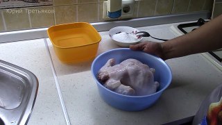 Рецепт, вкусная копчено - вареная курица, целая, в домашней коптильне с гидрозатвором. Копчение.