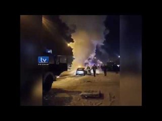 Digjet një veturë në Prizren