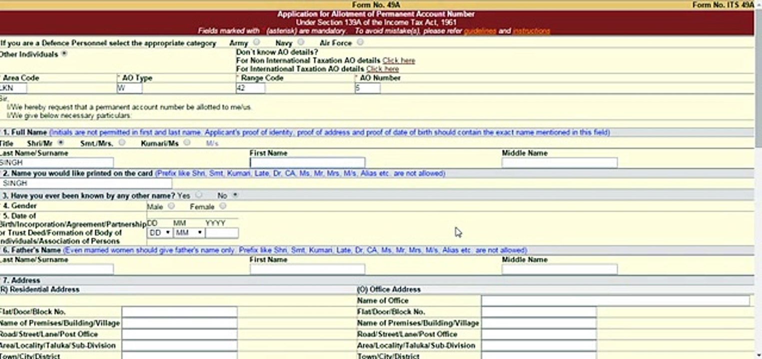 How to Apply pancard online in Hindi, पैनकार्ड का ऑनलाइन फार्म भरना सीखें