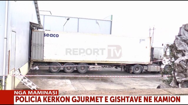 Report TV - I rrethuar me shirit, pamjet e reja të kamionit të kokainës në Maminas
