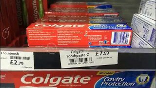 WH Smith seen selling 80p tube of Colgate toothpaste for 8 pounds 