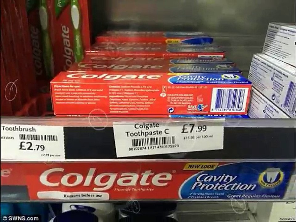 WH Smith seen selling 80p tube of Colgate toothpaste for 8 pounds 