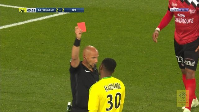 Champions League hopes hampered for 10-man Marseille