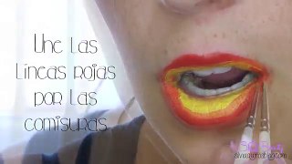 Banderas para el mundial en los labios, Lip Art | Silvia Quiros