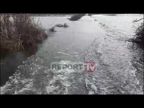 Report TV - Shkodër, përmbytje në disa fshatra, ushtria në Obot