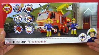JUPITER DELUXE Feuerwehrmann Sam mit EXTRA FIGUR Penny - Wasser Spritz Funktion Feuerwehr Auto
