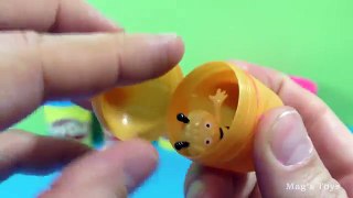 Toys from Play Doh Eggs - Unwrapping Play Doh Eggs with Toy Surprises