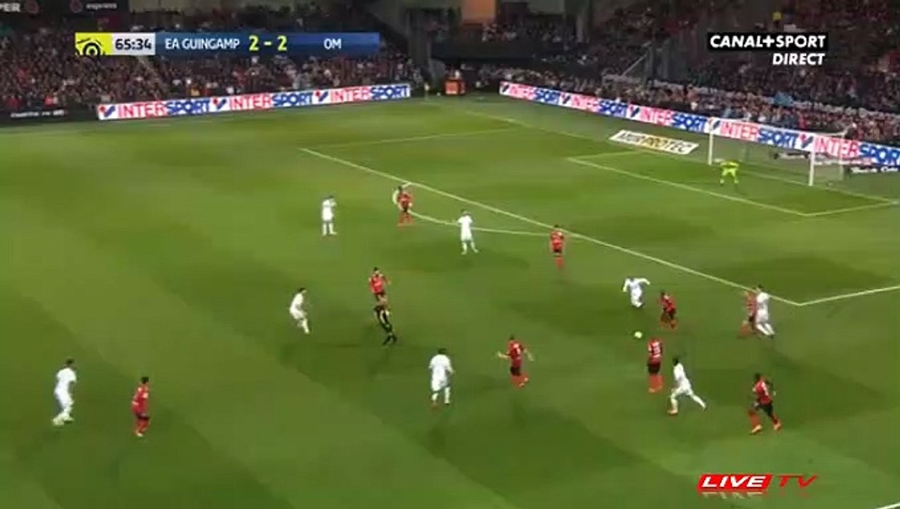 Guingamp-OM : Expulsion de Steve Mandanda (Carton rouge)