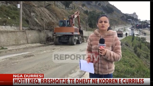 Report TV - Durrës, reshjet e shirave. rrëshqitje dherash në Currila