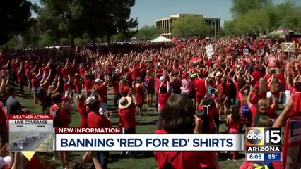 School districts banning Red for Ed shirts