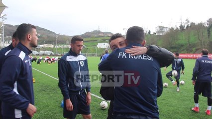 Report TV - Elis Bakaj drejt Bjellorusisë, përshëndetet me shokët e skuadrës së Kukësit