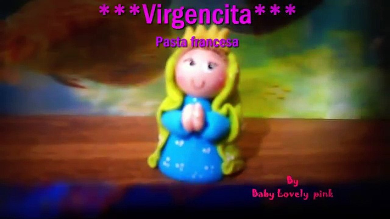 Como hacer Virgencita plis paso a paso porcelana fria pasta francesa