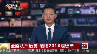 [中国新闻]全面从严治党 晒晒2016成绩单 | CCTV-4