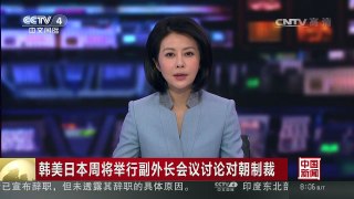 [中国新闻]韩美日本周将举行副外长会议讨论对朝制裁 | CCTV-4