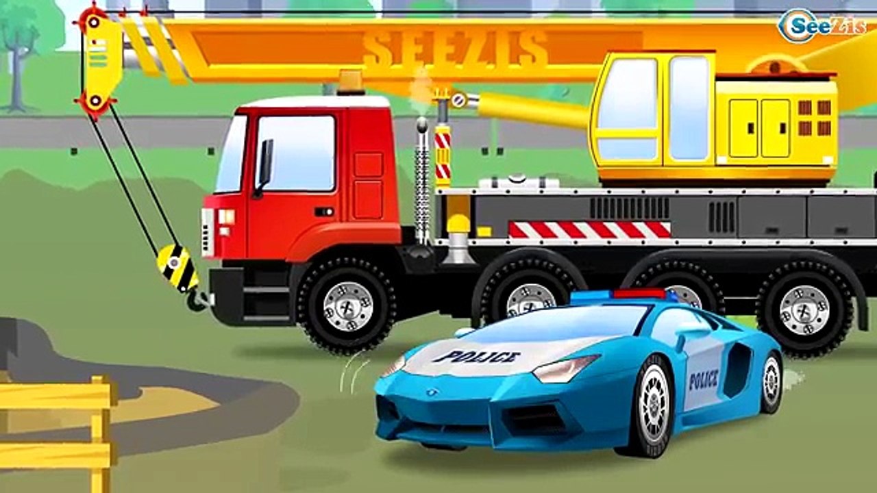 La Voiture de police Bleu et ses amis - Dessin animé français - Voitures Pour Enfants