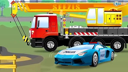 La Voiture de police Bleu et ses amis - Dessin animé français - Voitures Pour Enfants