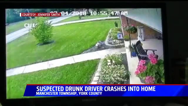 Video Shows Suspected Drunk Driver Crashing into Home