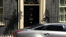 Theresa May departs Downing Street for PMQs