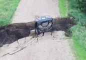 Teen Escapes Unharmed After Driving Into Minnesota Sinkhole