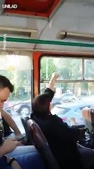 This silent dispute over a bus window is seriously intense...  ViralHog