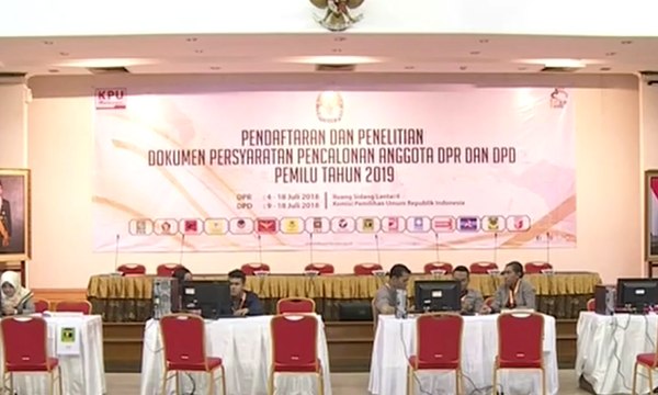 KPU Buka Pendaftaran Caleg Pemilu 2019