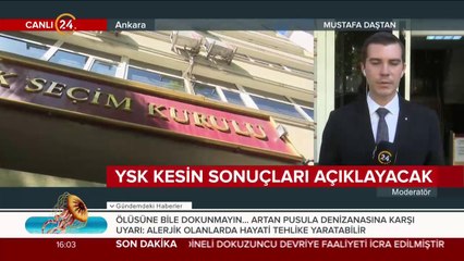 YSK kesin sonuçları açıklayacak
