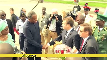 [Photos] 'Join politics': French president Macron tells Nigerian youth to emulate music legend Fela Kuti