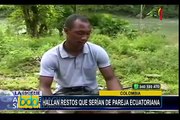 Colombia: hallan restos que serían de pareja ecuatoriana desaparecida
