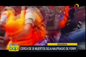 Al menos 30 muertos tras el naufragio de un ferry en Indonesia