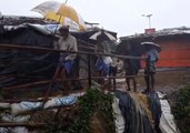 Refugees Work to Reinforce Houses as Monsoon Landslides Hit Rohingya Refugee Camps