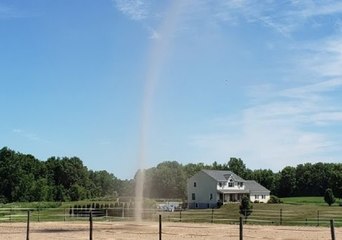 Dust Devil Seems to Touch the Sky in Macedon, New York
