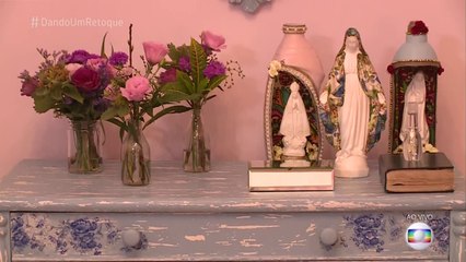 Mais Você | Oratórios de Santos e Nossa senhora em Pintura de Guardanapo