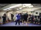Tyson Fury Showing His Secret Moves and his pad work at press workout