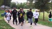 MANNY PACQUIAO RUNNING WITH SPARRING PARTNERS for Manny Pacquiao vs Floyd Mayweather