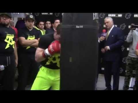 Saul Canelo Alvarez BANGS HEAVY BAG WORKOUT! canelo alvarez vs james kirkland