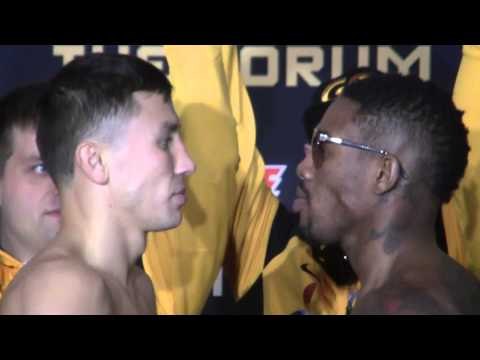 GGG Gennady Golovkin vs Willie Monroe WEIGH IN FACE OFF